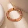 Nuevo Diseño Acrílico Bloque de Color, Pulsera Personalizada, Versátil y Generosa, Pulsera de Polvo Dorado Moderna y Sencilla, Europea y Americana