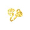 Anillo de apertura de acero inoxidable con diseño de árbol hueco, chapado en oro de 18 quilates, de titanio y acero simple, de gran venta transfronteriza.