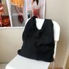 Bolso de mano para mujer, estilo vintage, informal, de lana tejida, de gran capacidad, bandolera, combinable con todo, 2024