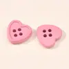 Botones con Forma de Corazón con Bordes Delgados de Colores, Botones de Plástico del Fabricante, En Stock Botones de Dibujos Animados con Forma de Corazón de Cuatro Agujeros para Abrigos Infantiles