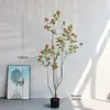 Plantas Verdes Artificiales, Flores de Primavera Isleñas, Decoraciones de Sala de Estar de Alta Gama, Adornos Realistas para Mueble de TV Estilo Vintage, Árboles Falsos para Uso en Interiores