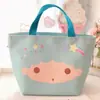 Bolsa de almoço PU japonesa bolsa térmica fofa desenho animado grande estudante trabalhador de escritório bolsa térmica para marmita bolsa de almoço peixe feio