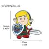 Escudo de insignia de metal que rodea el juego The Legend of Zelda El broche de Zelda Breath of the Wilderness Las lágrimas del reino Moji