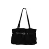 Bolsa Casual de Ombro Único Franzida para Axila Feminina, Nova Moda Outono-Inverno 2026 Suede Grande Capacidade Bolsa de Mão Bolsa Tote