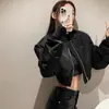 Diseño de Nueva Llegada Otoñal Sentido del Diseño Adelgazante Alta Corta Chaqueta de Béisbol Abrigo Versátil Elegante de Buena Apariencia para Mujer