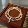 Pulsera de Cuentas de Fluorita Cristalina y Circonita Moda Lujo Ligero Pulsera de Gama Alta Temperamento de Nicho Joyería Versátil Venta al por Mayor