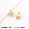 Accesorios de Aleación DIY Estrella de Mar Dorada 14K Pez Payaso Ballena Colgante Aretes Pulsera Decoración de Ropa Colgante