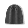 Gorro Unissex Macio de Caxemira Sem Costura Estilo Outono/Inverno Novo Borda Enrolada Espessado Quente Malha Casual Soltinho