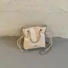 2026 Verano Nuevo Bolso Cubo de Cadena de Rejilla de Diamante Moda Tendencia Elegante y con Estilo para el Trabajo y el Trayecto Bolso de Hombro