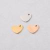 Ventas Calientes Transfronterizas 7.5*10mm Corazón de Durazno Colgante de Corazón Accesorios de Joyería Acero Inoxidable Espejo Etiqueta DIY Pieza Colgante