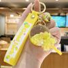 Llavero Colgante Botella de Arena Movediza, Exquisito Llavero para Mujer, Cuentas de Copo de Nieve, Piruleta, Pequeños Accesorios para Niñas, Decoración de Mochila