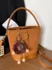 Bolso Cubo Retro de Gamuza Escarchada Transfronterizo para Mujer Estilo Nuevo 2025 Bolso de Mano de Gama Alta Bolso Cruzado Casual de Hombro