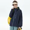 Jack Chuanyang Roupa de Proteção Solar com Asa de Cigana para Uso Externo Masculina UPF50 Roupa de Pele para Casal Impermeável Leve Roupa de Proteção Solar em Cor Contrastante