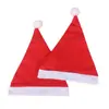 Chapéu de Natal Grande Vermelho Não Tecido Suprimentos de Decoração de Natal Acessórios de Cabelo para Adultos e Crianças Chapéu de Papai Noel para Festa