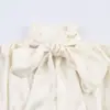 Ropa de Mujer al por Mayor Transfronteriza 2025 Aliexpress Moda Popular Casual Camisa sin Espalda Decorada con Lazo Textura de Satén de Seda