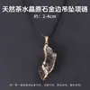 Collar de piedra cruda de cristal natural más vendido transfronterizo, colgante de piedra ojo de tigre y piedra cruda de cristal rosa, cadena para la clavícula, venta al por mayor de fábrica y envío directo
