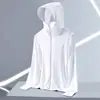 Ropa de Protección Solar Transpirable de Hielo de Comercio Exterior Transfronterizo para Hombres, Chaqueta Delgada de Secado Rápido Resistente a los Rayos UV para Deportes al Aire Libre