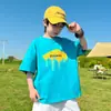 Camiseta de Manga Corta Fina para Niños 2026 Nuevo Estilo de Verano Algodón Puro de Niños Manga Media Estilo Coreano Top de Verano Camiseta de Moda