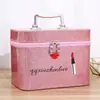 Bolsa de almacenamiento de cosméticos linda labio simple estuche de cosméticos portátil grande portátil gran capacidad caja de almacenamiento para niña