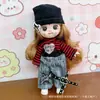 Vestido de Princesa 16cm Roupa de Fantasia Outono e Inverno Conjunto de Casaco de Pelúcia Brinquedo de Menina Boneca de Fantasia Princesa