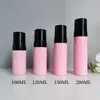 Botella de Mousse Rosa 100ml120ml150ml Limpiador Facial Desinfectante de Manos Botella Espumosa Botellas Portátiles PET