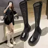Botas de Malla Estilo Nuevo Verano 2026, Botas Largas para Mujer, Sandalias Delgadas de Moda Caladas, Botas Largas Versátiles Transpirables de Malla con Suela Gruesa