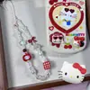Cadena para Teléfono Móvil de Niña Kitty Lanyard de Dibujos Animados Colgante de Cámara Lindo ccd con Cuentas