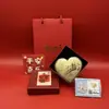 Oro Puro 999 Corazón Pastel Chocolate Regalo Día de San Valentín Caja de Regalo Sorpresa de Un Corazón Alto Gama Romántico Al por Mayor