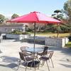 Mesa e Cadeira de Exterior com Combinação de Guarda-Sol Pátio Jardim ao Ar Livre Mesa e Cadeira Conjunto de Três Peças Casa Lazer ao Ar Livre Varanda Mesa Dobrável