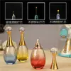 Lámpara de Alcohol Hecha a Mano con Vidrio Cilíndrico Grande Chapado en Oro y Componentes Metálicos, Equipo Experimental para Calefacción Casera y Aromaterapia, Mecha de Algodón de Llama Azul