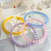 Pulsera de Piedra Ojo de Gato Rosa con Cuentas para Mujer, Estilo de Nicho Exquisito de Gama Alta, Pulsera Apilable, Pulsera de Vidrio de Color Caramelo al por Mayor