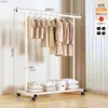 Perchero de pie para ropa Balcón Perchero doméstico Dormitorio Dormitorio Habitación de alquiler Perchero simple Barra para secar ropa
