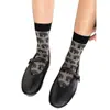 Calcetines de media caña con patrón en relieve 3D para mujer, Calcetines holgados transpirables y absorbentes de sudor de nicho vintage, Calcetines de algodón de moda únicos con contraste de color