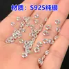 Plata de Ley S925 Círculo de Burbujas Enrollado Aro Cerrado Separador Pulsera Tejida Collar Accesorios Hechos a Mano para DIY