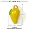 Folhas Europeias e Americanas Gotejando Óleo Manga Milho Berinjela Aço Titânio Pingente DIY Colar Feminino Estrela do Mar Acessórios de Joias de Aço Inoxidável