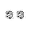 Viento frío ~ aretes retorcidos pequeños versátiles aretes huecos de metal kink viento frío aretes para mujer