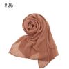 Bufanda Chal de Algodón y Lino Color Sólido Arrugado Sarga Voile Transpirable Plegado Turbante Venta al por Mayor
