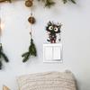 Gato Preto Criativo Fun-Kg188 Decoração de Atmosfera de Feriado em Casa Adesivo para Interruptor com Luzes Coloridas Envolvidas Atacado Transfronteiriço