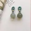 Colgante Natural de Loto Rojo del Sur Jade Hetian Anillo de Tirar Pequeño de Encaje Accesorios DIY Pulsera Zen Cuerda Roja Calabaza Tejida