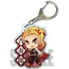 Llavero Popular de Acrílico de Demon Slayer Llavero de Fibra de Carbono de Tanjiro Nezuko Decoración para Bolso Colgante Pequeño Regalo para el Día del Niño