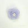 Nuevo Estéreo Gasa Dulce Borde Quemado Flor Camelia Accesorios para Ropa Hecho a Mano DIY Ramillete Anillo para el Cabello Accesorios para el Cabello