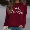 Amazon Cross-Border Outono e Inverno Tops Femininos Comércio Exterior Outono e Inverno Sim Estou com Frio Estampado Casual Solto Moletom