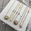 Pulsera Brújula Estrella Sol Luna Estrella de Ocho Puntas Oro V Artesanía Fina Nácar Blanco Marca D Chapado Grueso Oro de 18 Quilates Cadena para Clavícula Lujo Ligero