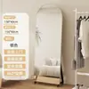Espejo de cuerpo entero móvil con ruedas, espejo de tocador push-and-pull, alta definición, para uso doméstico, dormitorio, espejo de pie, espejo de tocador, nuevo modelo 2026