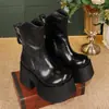 Botines de Moda Otoño e Invierno 2025 Nuevos de Piel de Vaca de Primera Capa Suela Gruesa Zapatos Ligeramente Elevadores Botas para Mujer Botas Calientes de Algodón Forradas de Polar