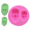 Molde de silicone para máscara facial, molde decorativo para bolo de chocolate e açúcar, ferramentas de cozimento faça você mesmo