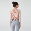 Ropa de Yoga Tops de Manga Larga Burnout Ningbo Yuancheng para Mujer Fitness Pilates Deportes Mujeres Embarazadas Blusa Holgada Primavera y Otoño
