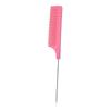 Multicolor plástico apontado cauda aço agulha pente casa salão de cabelo aço agulha pentear dentes pente cabelo pente ferramenta de cabelo