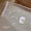 Nueva Joyería de Diamantes de Zirconia Mariposa Apilados Joyería para Uñas Celebridad de Internet de Gama Alta Brillante Flor de Cinco Pétalos Lazo Decoración para Uñas Venta al por Mayor
