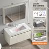 Lavabo de baño de acero inoxidable blanco leche con panal de abeja, lavabo integrado de cerámica, mueble de baño